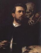 Arnold Bocklin Self-Portrait with Death Playing the Violin oil on canvas